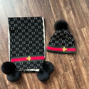 Reversible hat and scarf set
